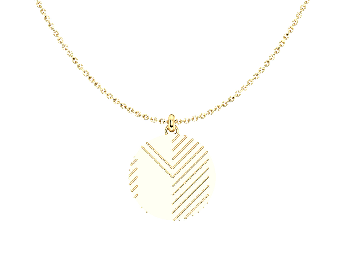 Hit New Style WM necklace, 18K yellow gold. Inner diameter: 25mm. Chain length: from 600 mm.