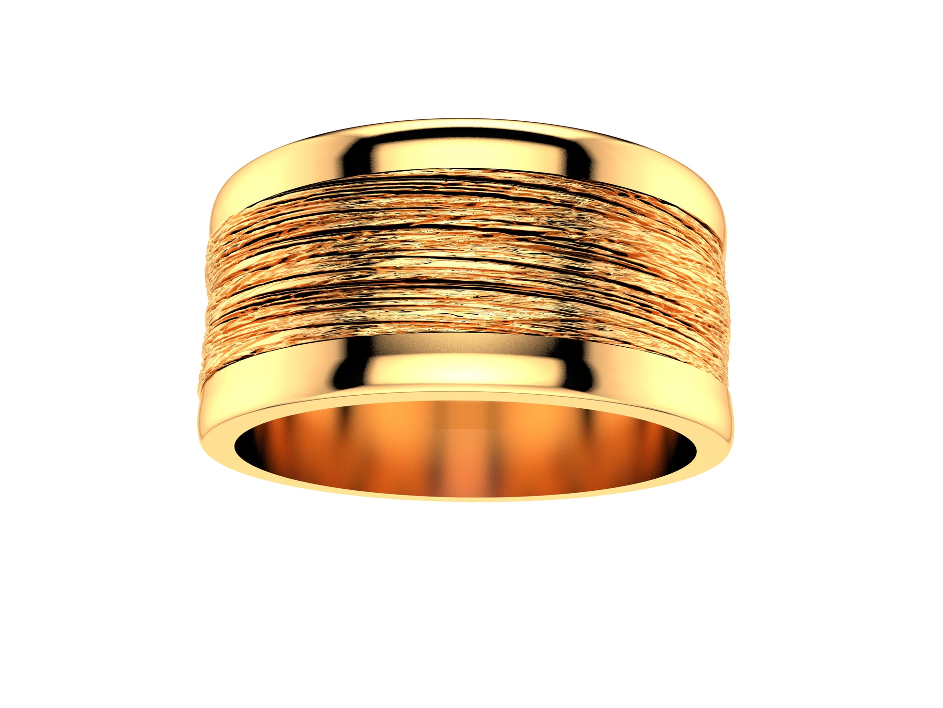 Hit New Style wedding band, width 11.0 mm, 18K rose gold.