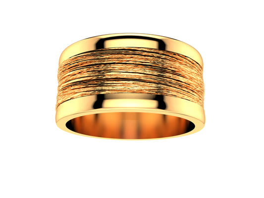 Hit New Style wedding band, width 11.0 mm, 18K rose gold.