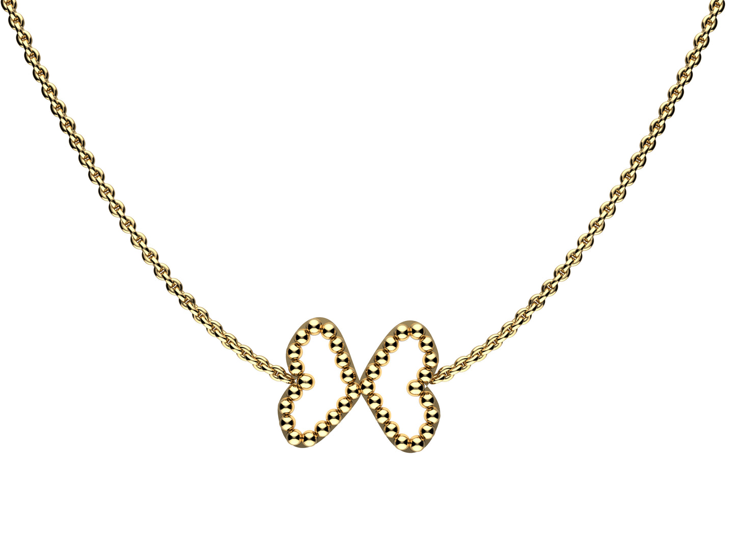 MatiJaro Heart necklace, 18K yellow gold, white mother-of-pearl / malachite.