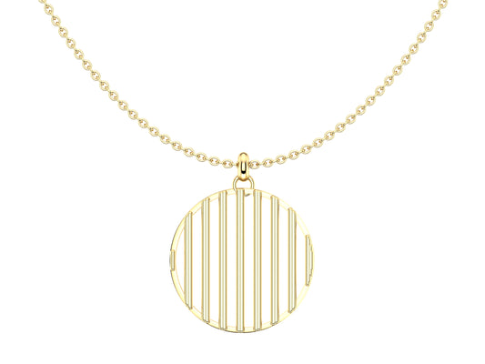 Hit New Style necklace, 18K yellow gold. Inner diameter: 25 mm. Chain length: 640 mm.