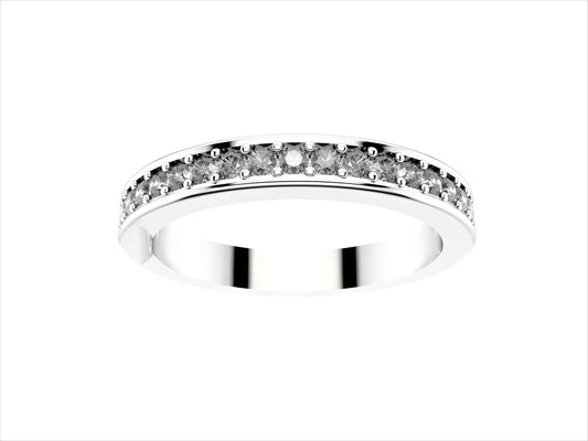 Forever wedding band, width 3.0 mm, platinum 950‰, set with 20 brilliant-cut diamonds totaling 0.296 carat.