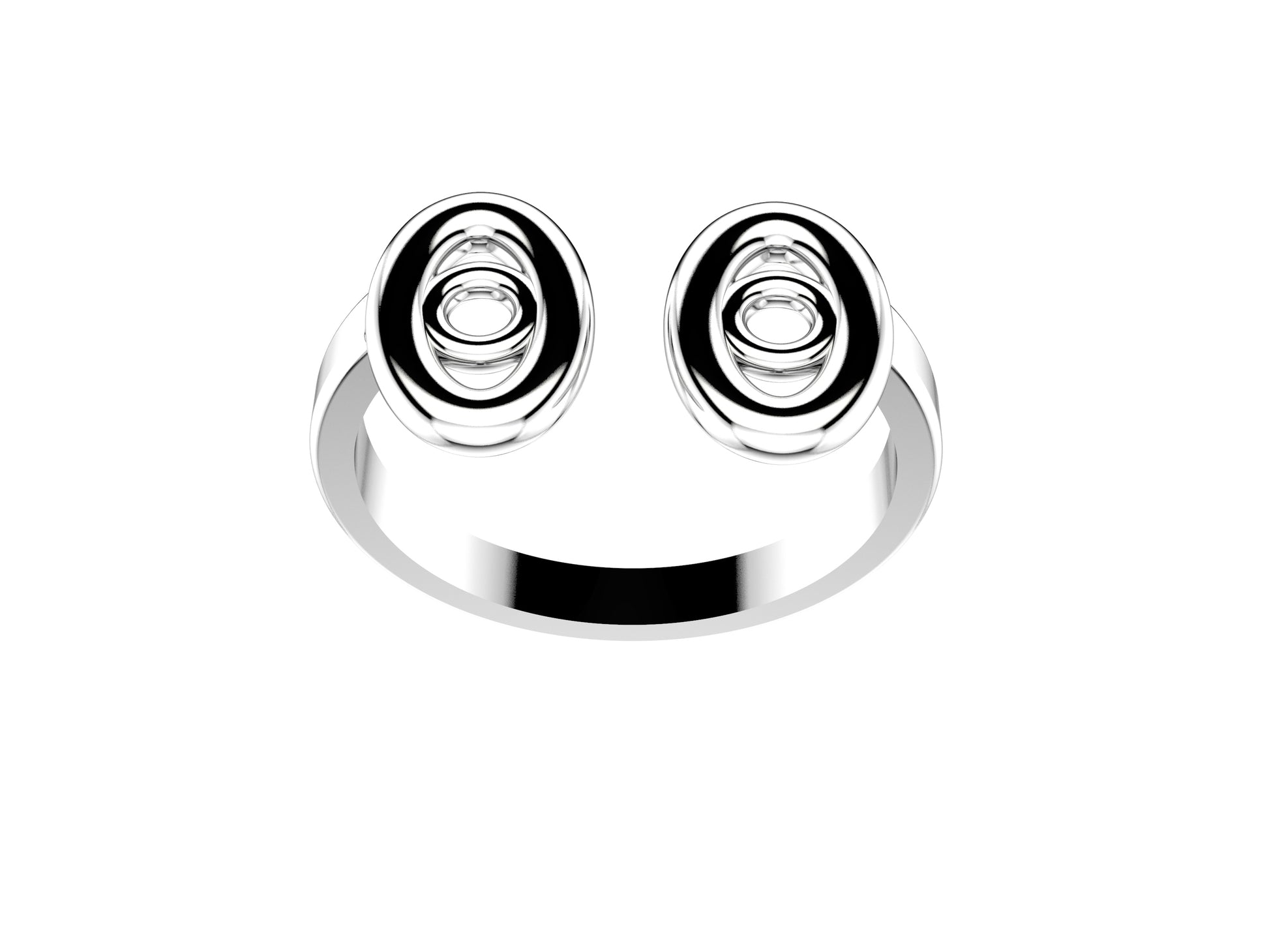 Hit New Style Ring, sterling silver. Width of the pattern: 10.0 mm.