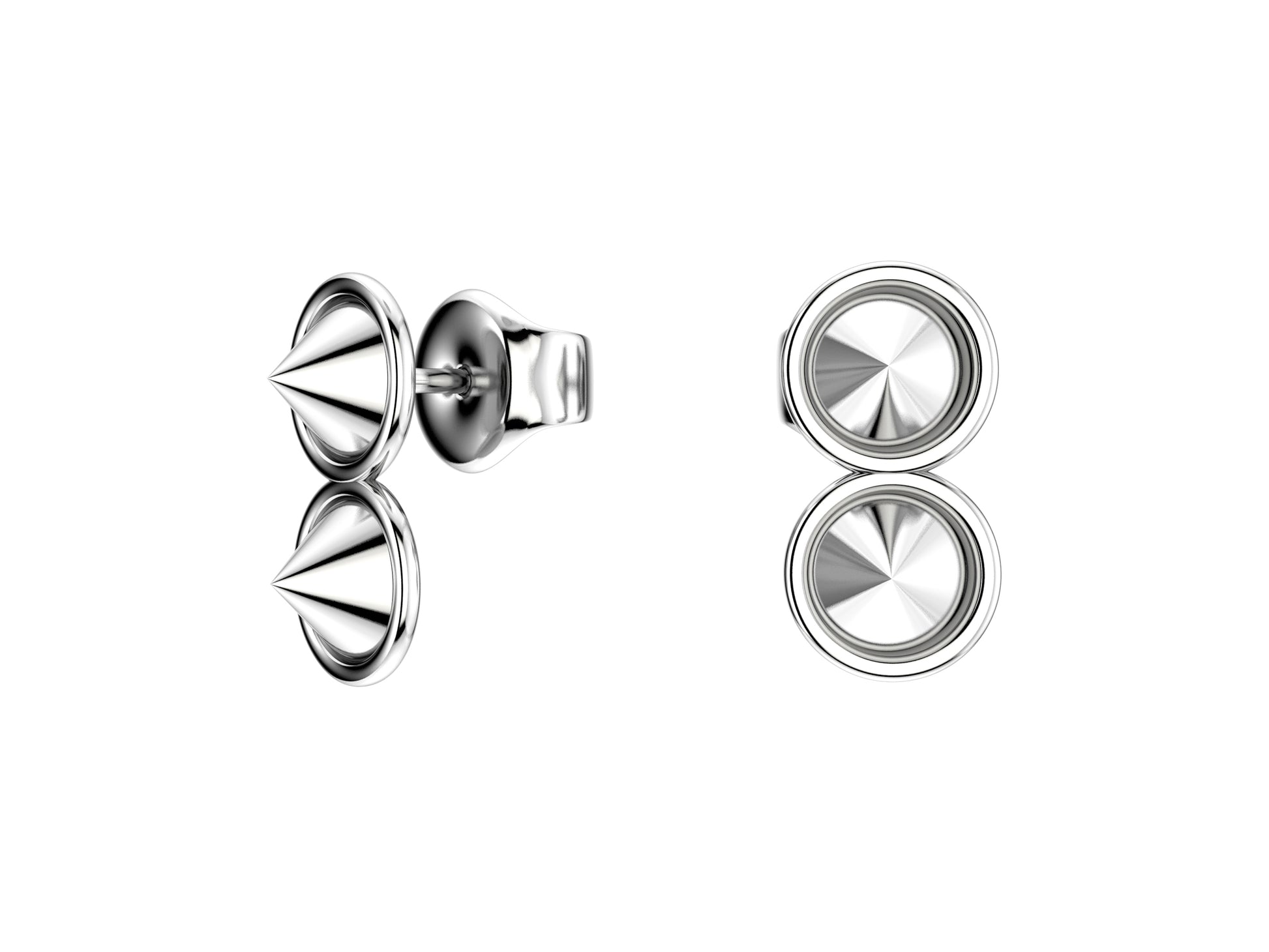 Hit New Style earrings, 18K white gold. Inner diameter: 8 mm x 16 mm.