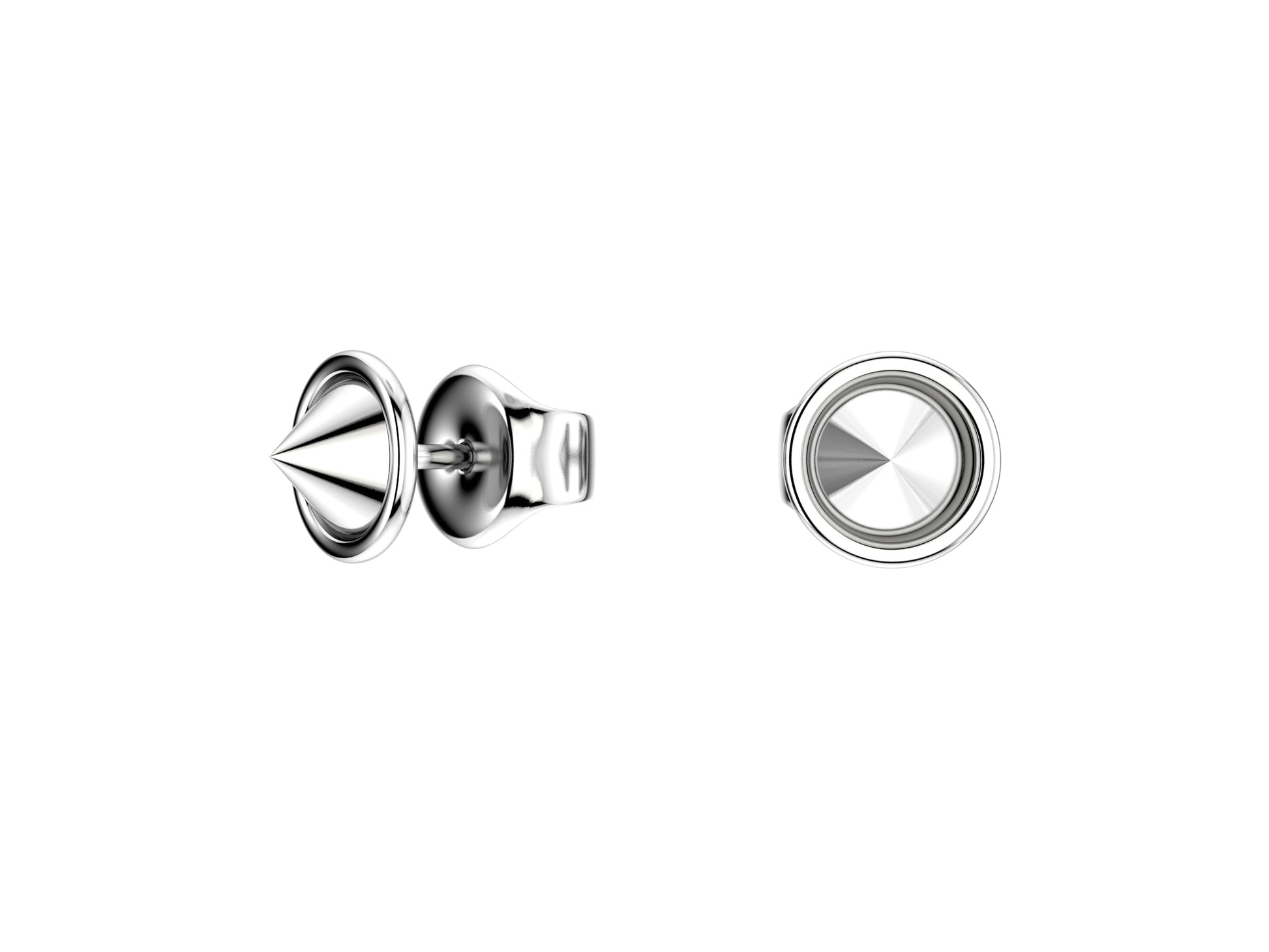 Hit new style earrings, 18K white gold. Inner diameter: 8.5 mm.