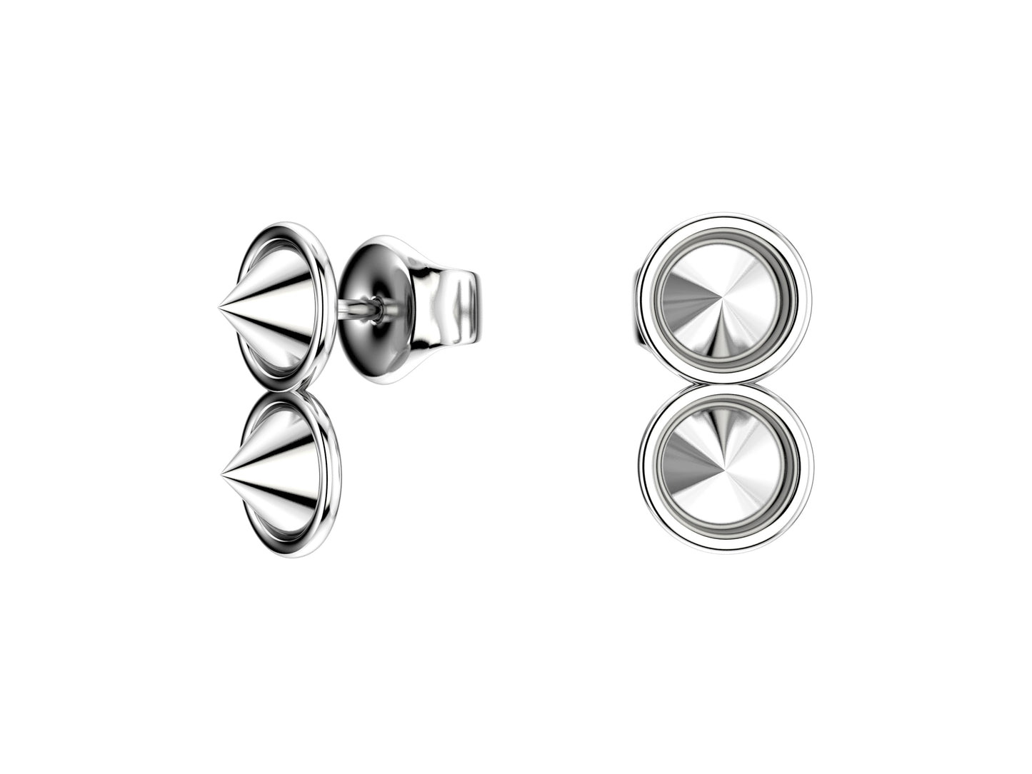 Hit new style earrings, 18K white gold. Inner diameter: 8.5 mm.