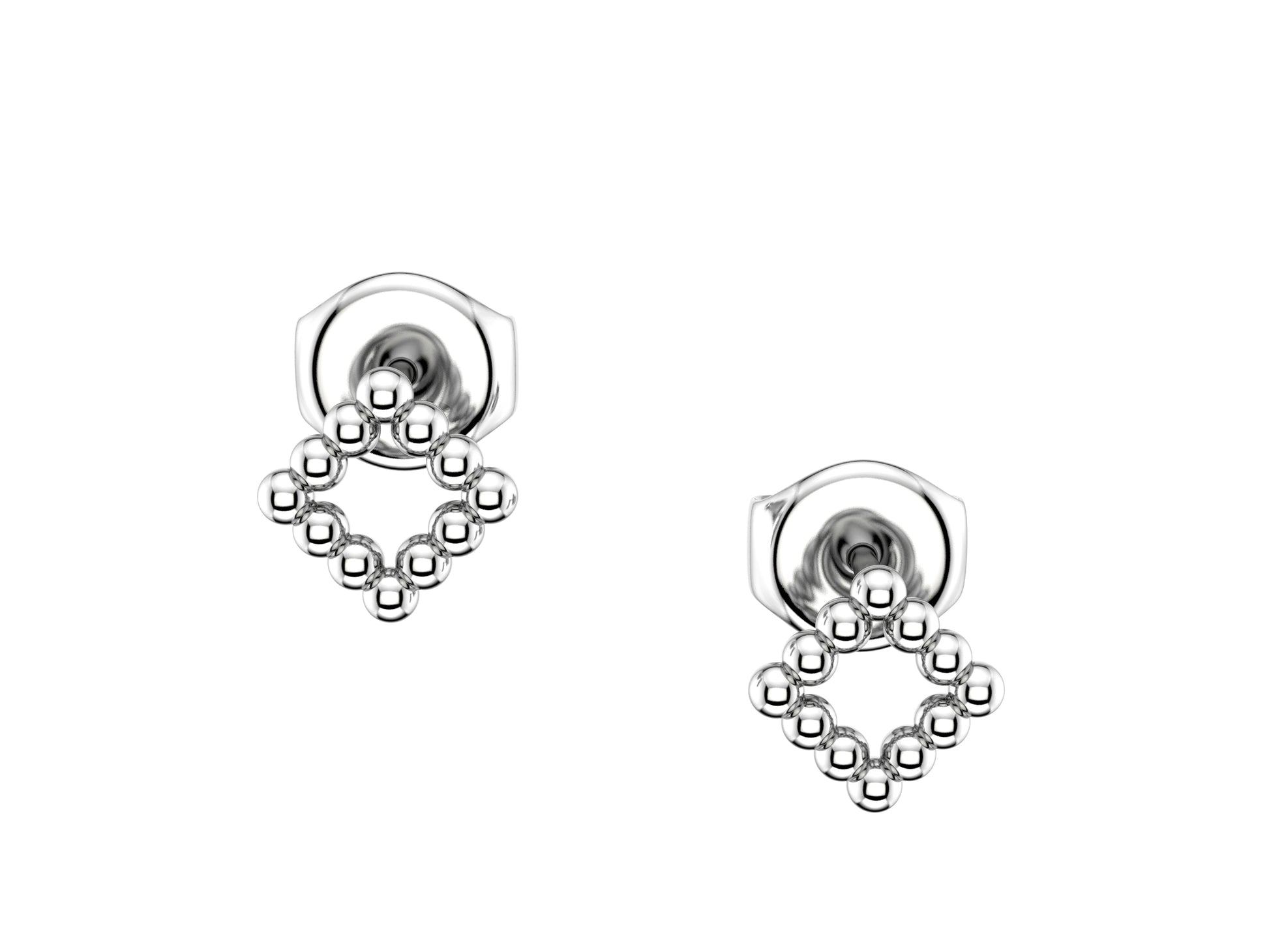 MatiJaro MJ earrings, 18K white gold. Width: 2.2 mm. Inner diameter: 10 mm.