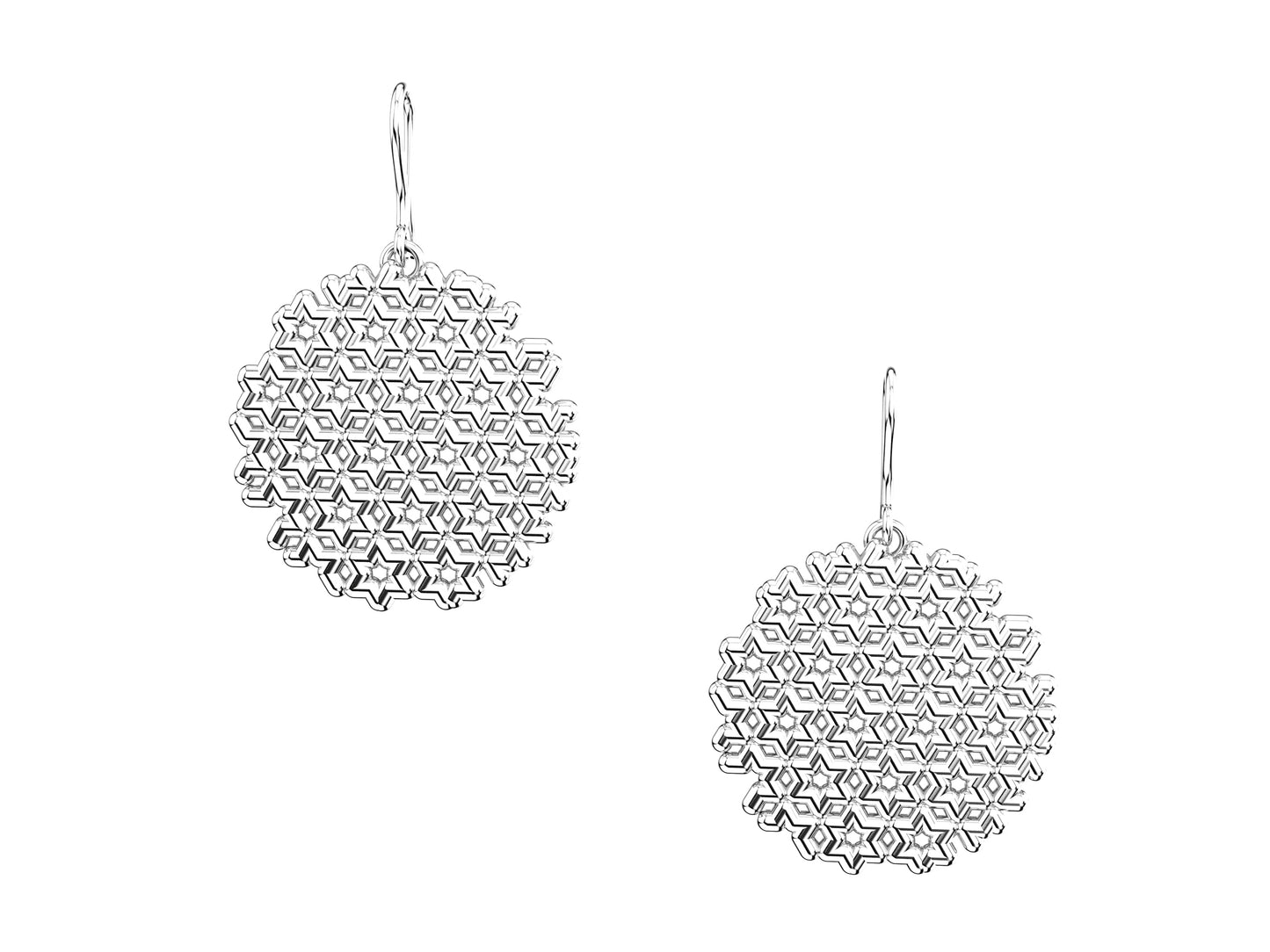 Hit New Style earrings, sterling silver. Inner diameter 26 mm.