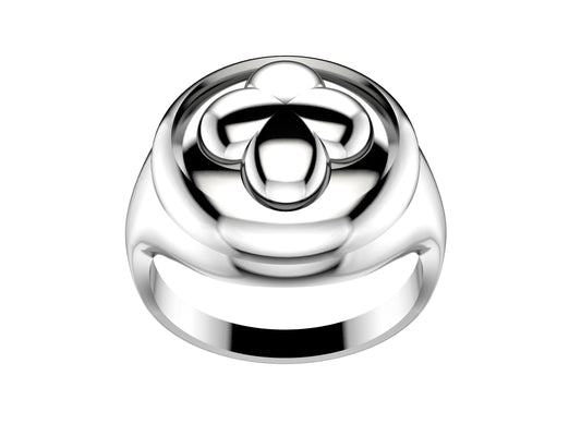 Flores de Matijaro WM ring, 18K white gold. Width of the pattern: 14.0 mm.