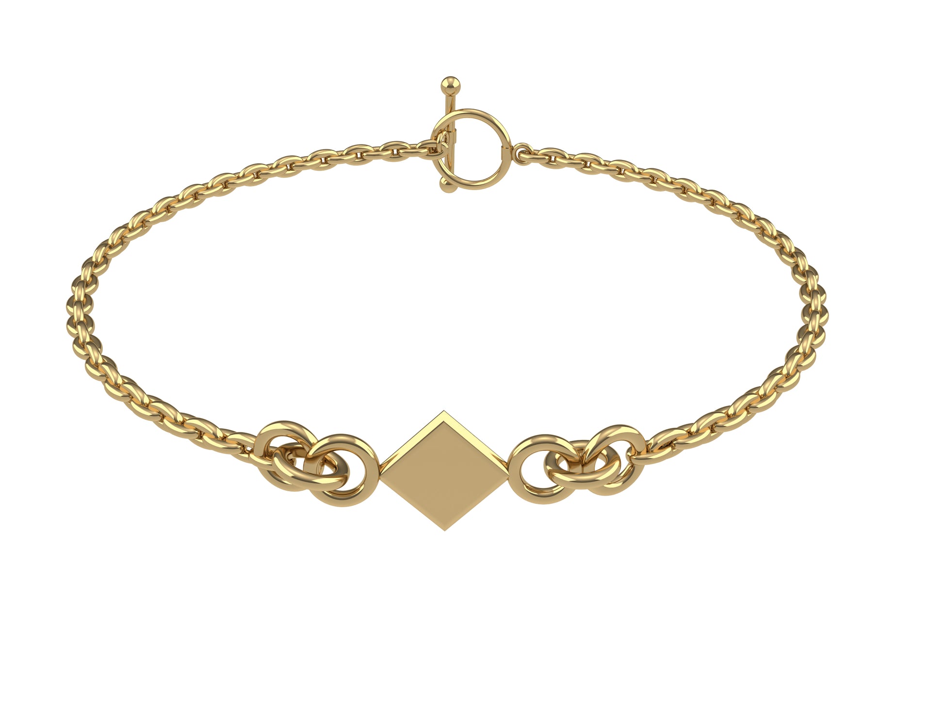 Hit new style necklace, 18K yellow gold.