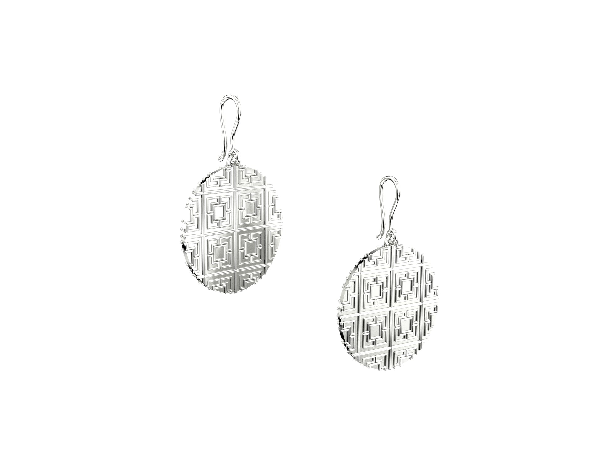 Hit New Style earrings, sterling silver 925. Inner diameter 26 mm