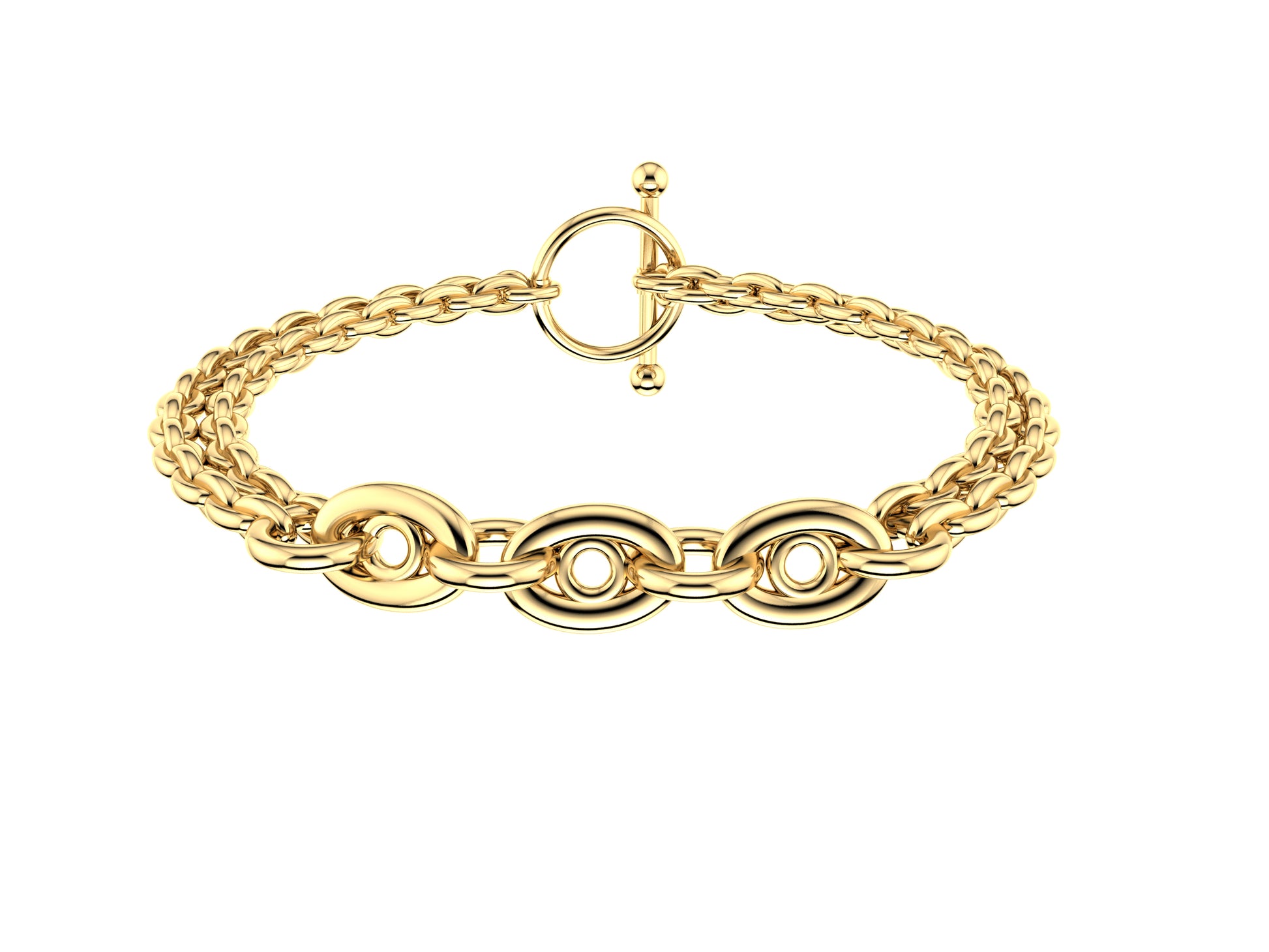 Hit New Style bracelet, 18K yellow gold.