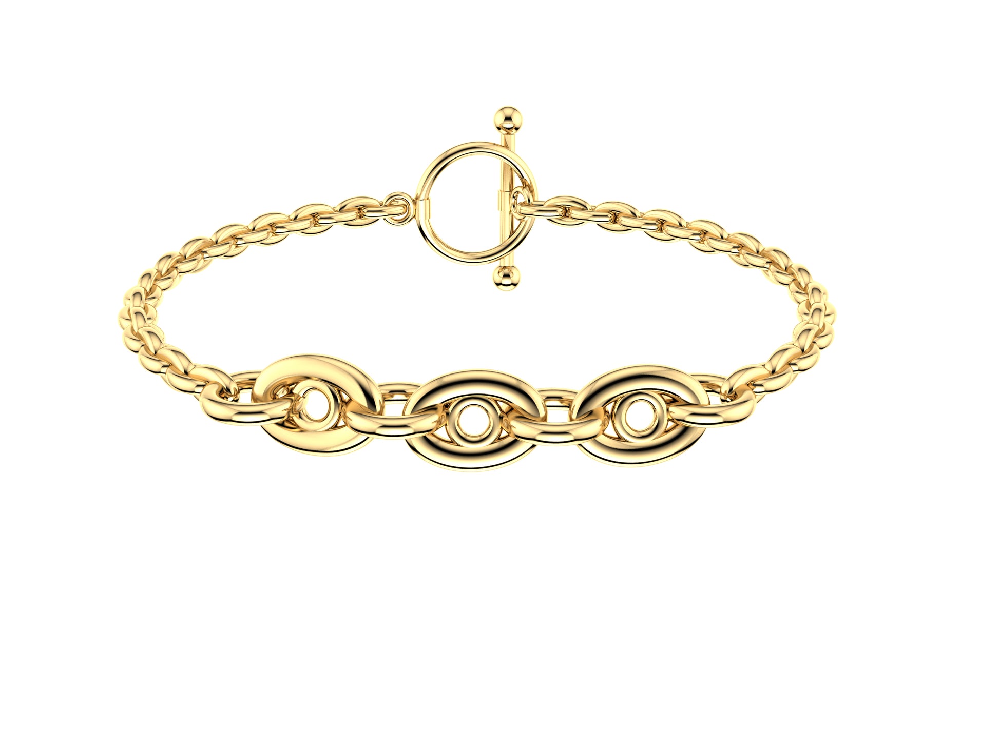 Hit New Style WM bracelet, 18K yellow gold.