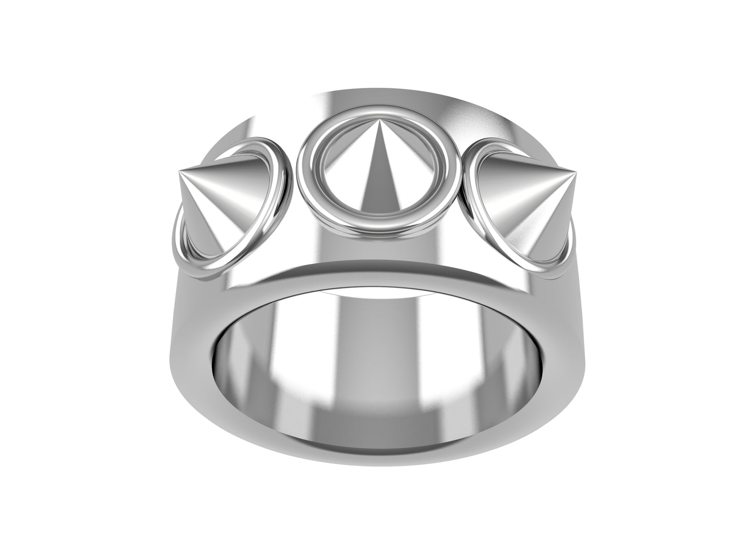 Hit New Style WM ring, sterling silver. Width of the pattern: 12.0 mm