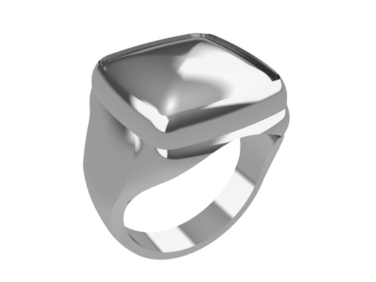 Hit New Style WM ring, sterling silver. Width of the pattern: 18.0 mm.