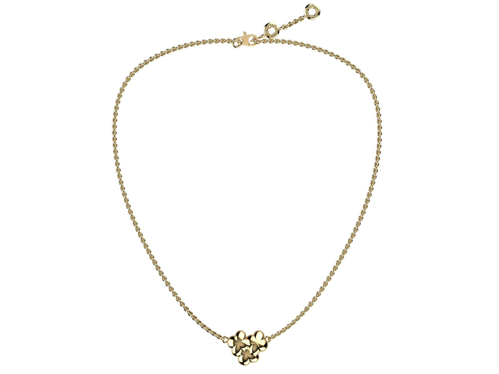 Flores de MatiJaro  necklace, 18K yellow gold. Length: 60 – 60.4 cm. Width of the motif: 15 mm. Length of the motif: 13 mm.