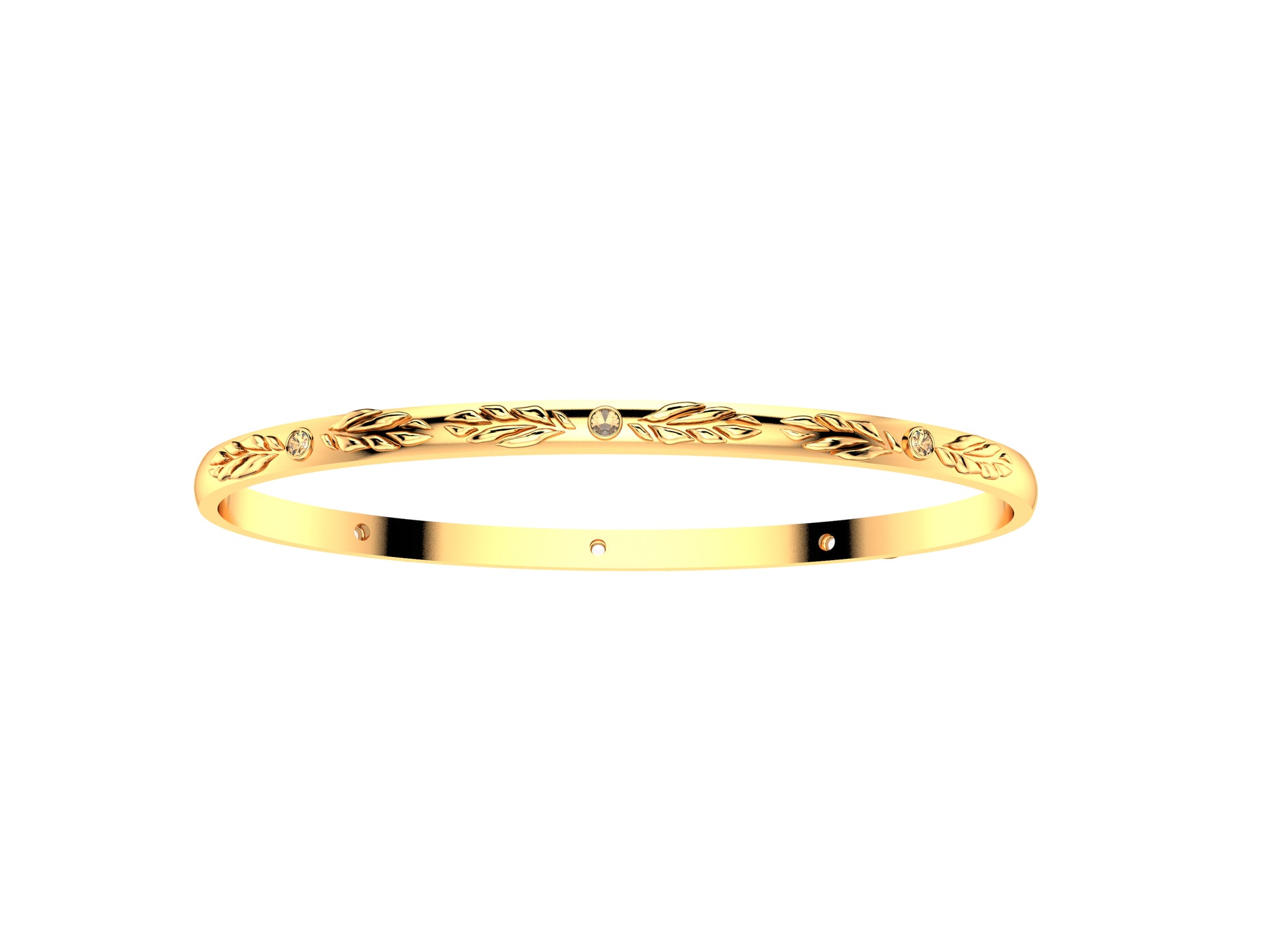 Flower bracelet, 18K rose gold, diamonds,