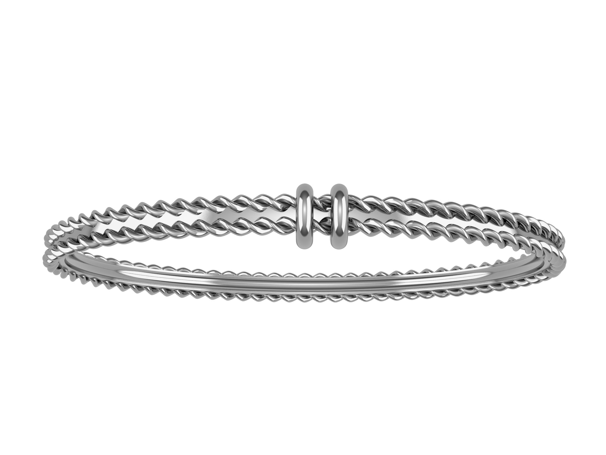 Forever bracelet, 18K white gold. Width: 4 mm.