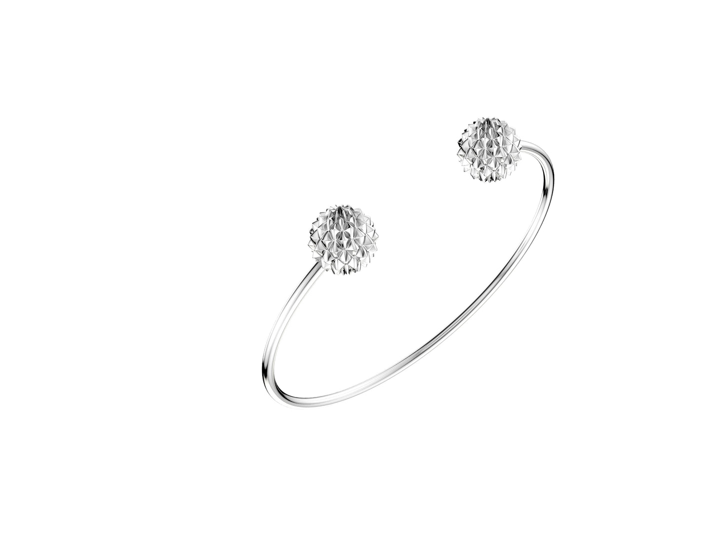 FLORES DE MATIJARO BANGLE Pine in Silver