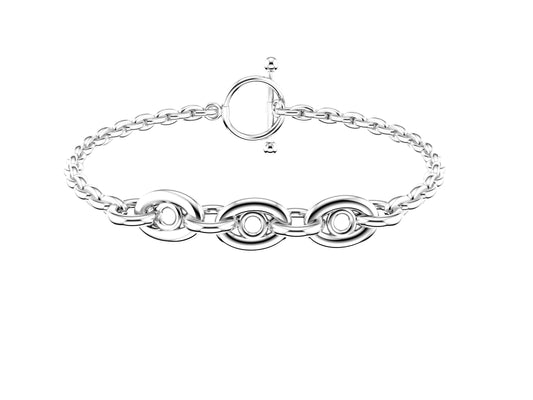 Hit New Style bracelet, sterling silver.