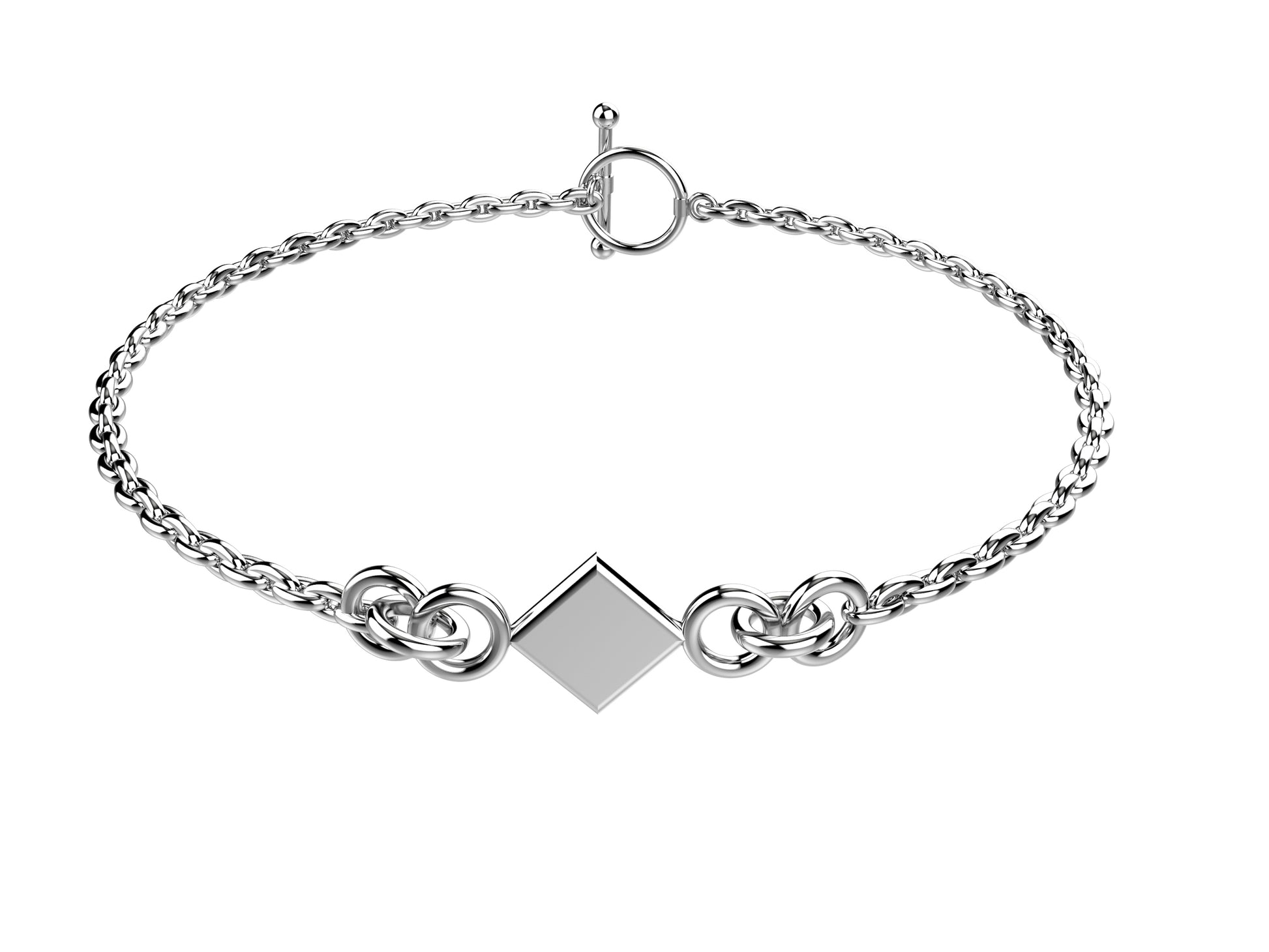 Hit new style necklace, sterling silver.