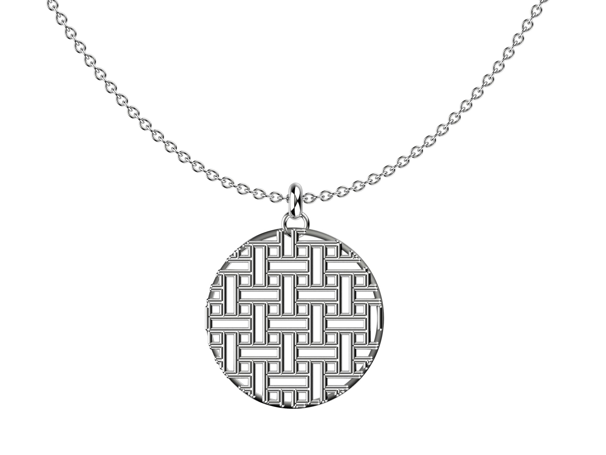 Hit New Style necklace, sterling silver. Inner diameter: 16mm. Chain length: 760 mm.