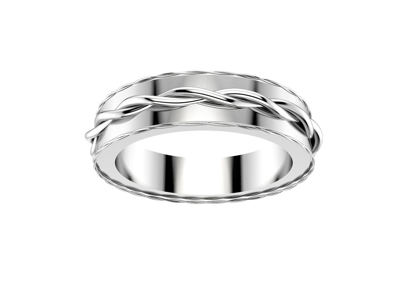 MatiJaro MJ wedding band, width 5.0 mm, platina 950.