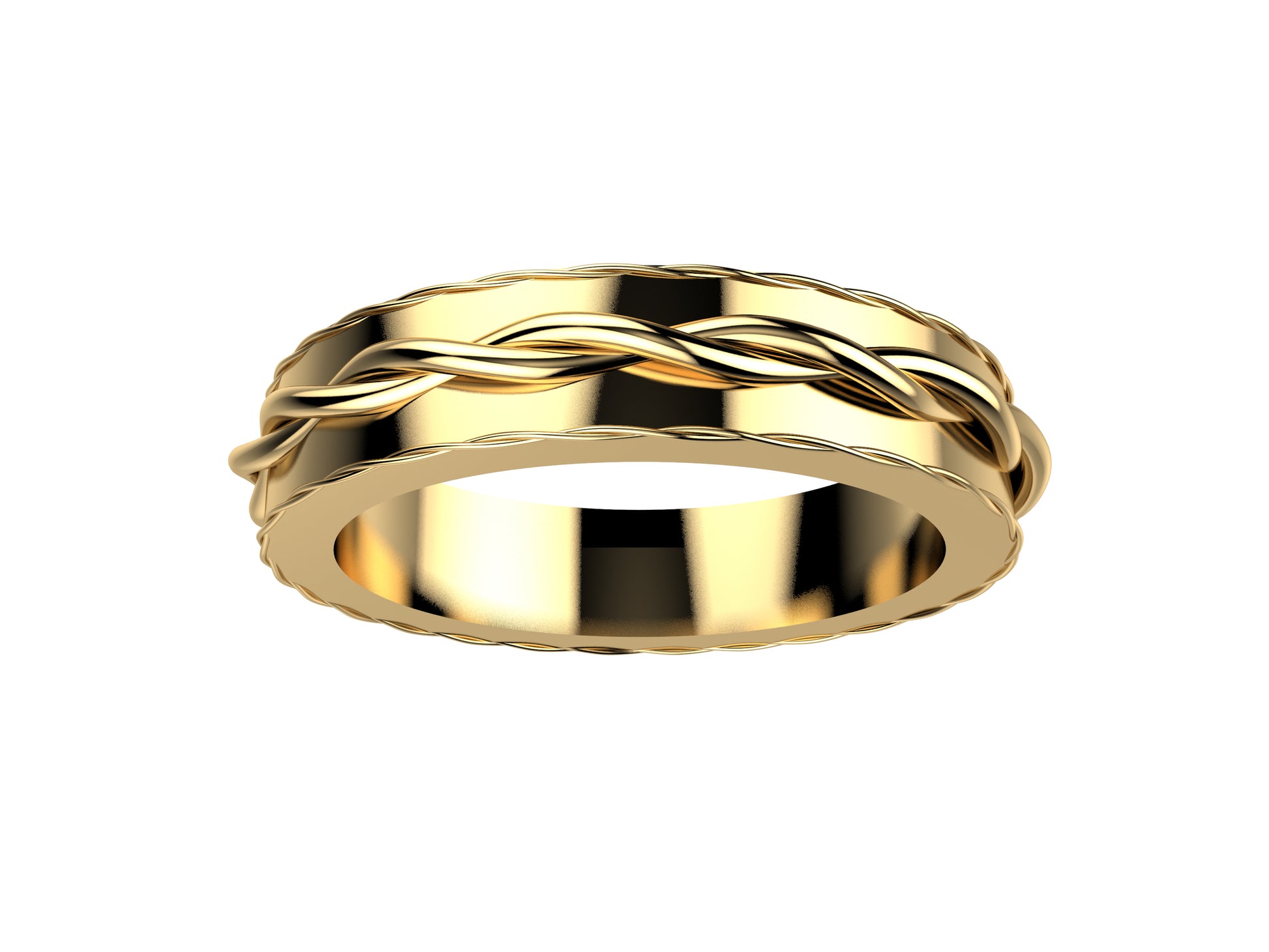 MatiJaro MJ wedding band, width 5.0 mm, 18K yellow gold.