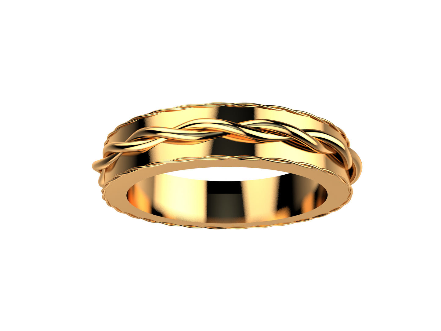 MatiJaro wedding band, width 5.0 mm, 18K rose gold