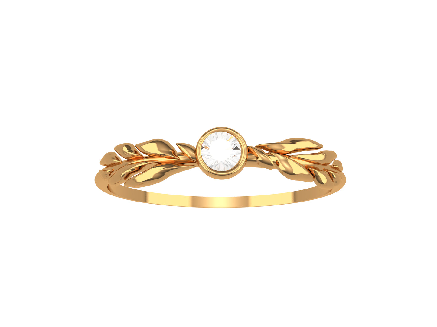 Flores de MatiJaro ring 18K rose gold, set with a diamond available in 0.01 carats.