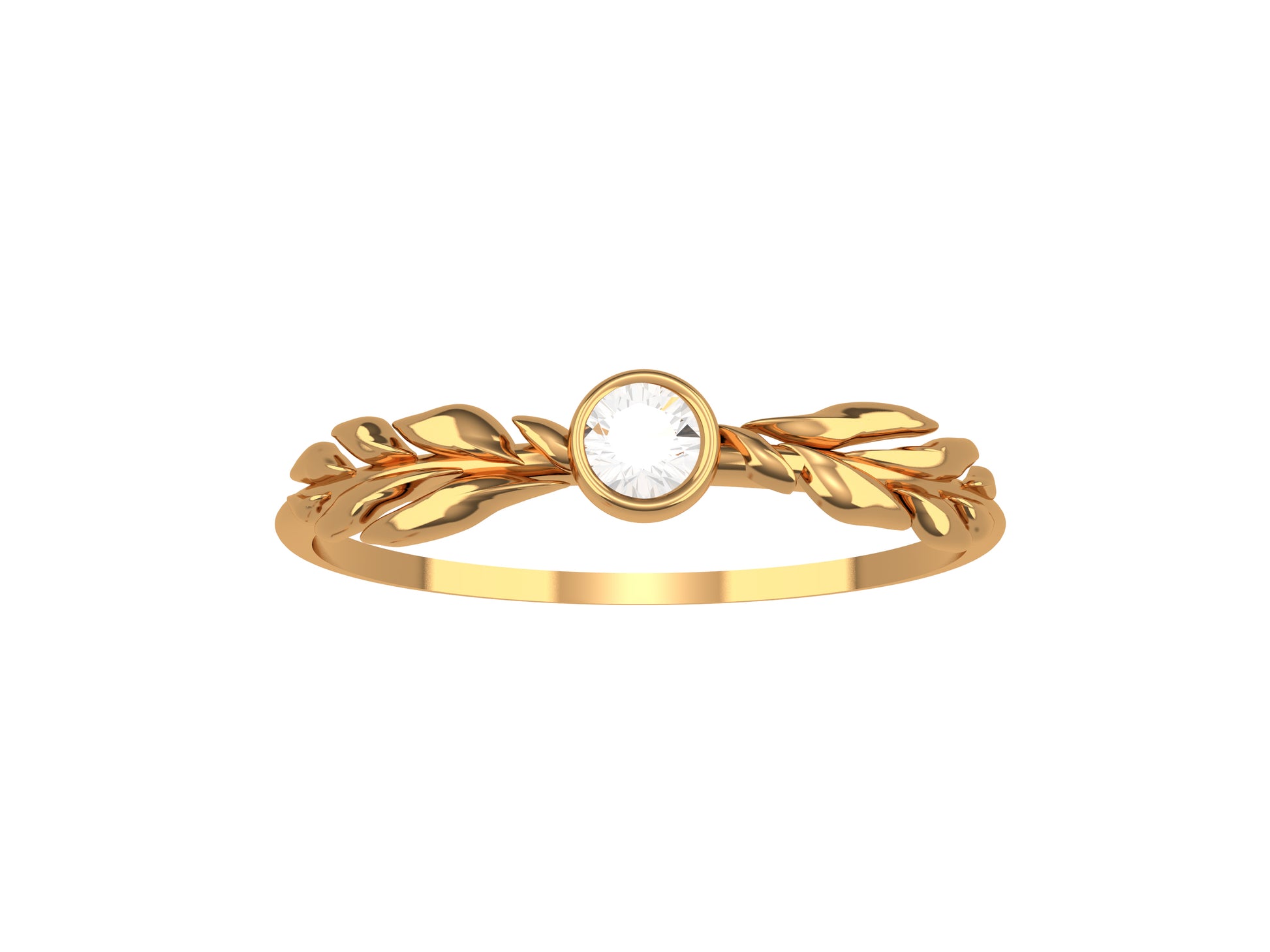 Flores de MatiJaro ring 18K rose gold, set with a diamond available in 0.01 carats. 