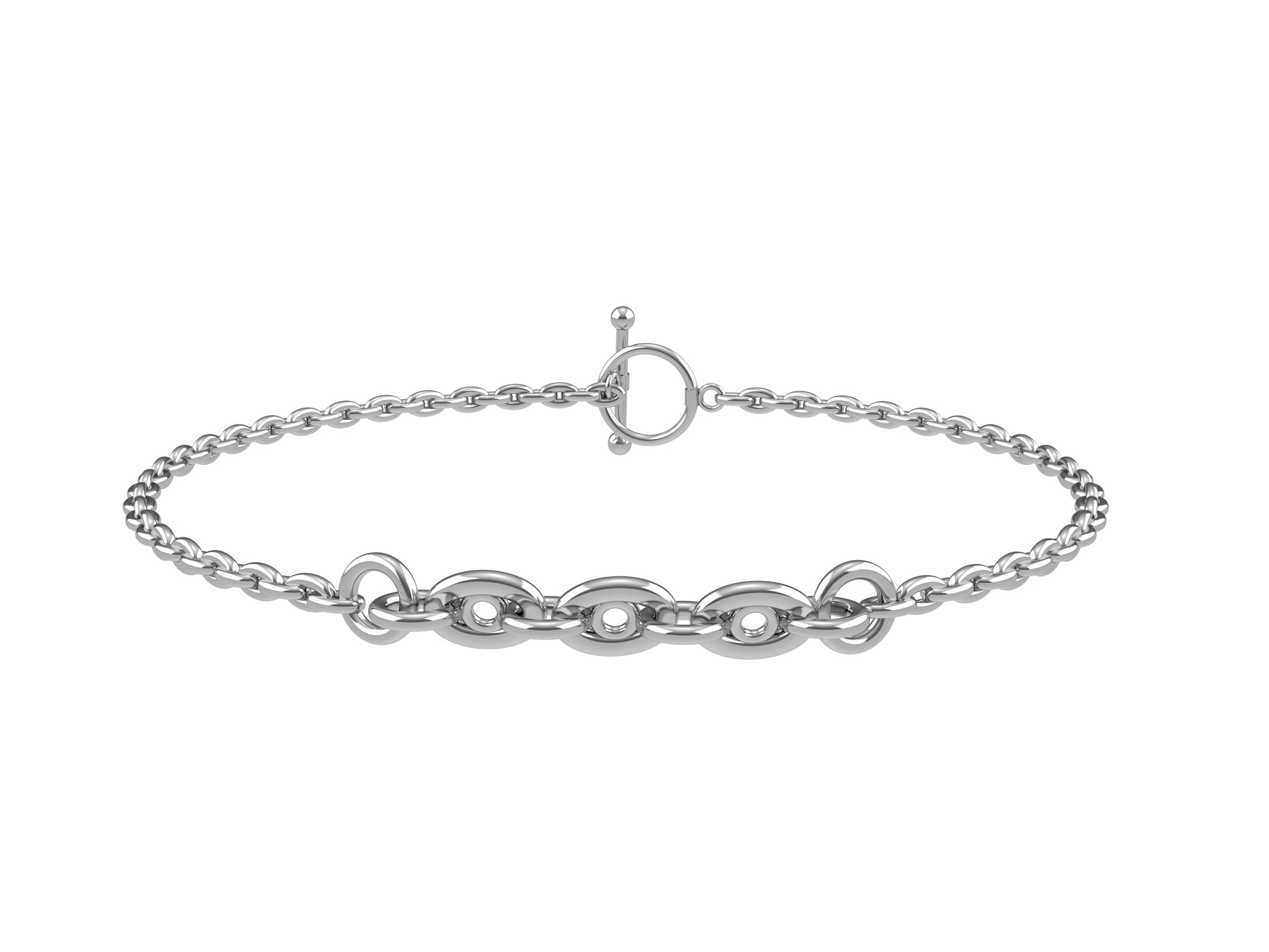 Hit New Style necklace, 18K white gold.