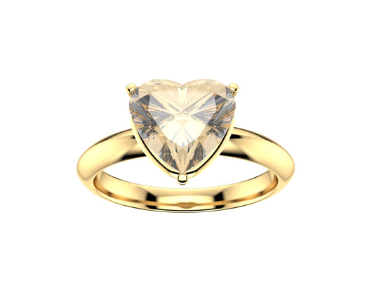 MATIJARO HEART ENGAGEMENT RING, 950‰ yellow gold, set with a heart-cut diamond center stone available from 2.00 to 2.49 carats.