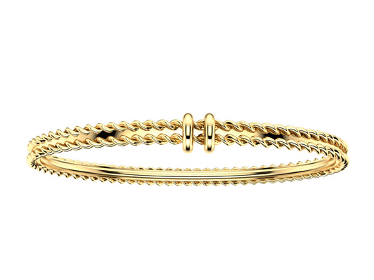 Forever bracelet, 18K yellow gold. Width: 4 mm.