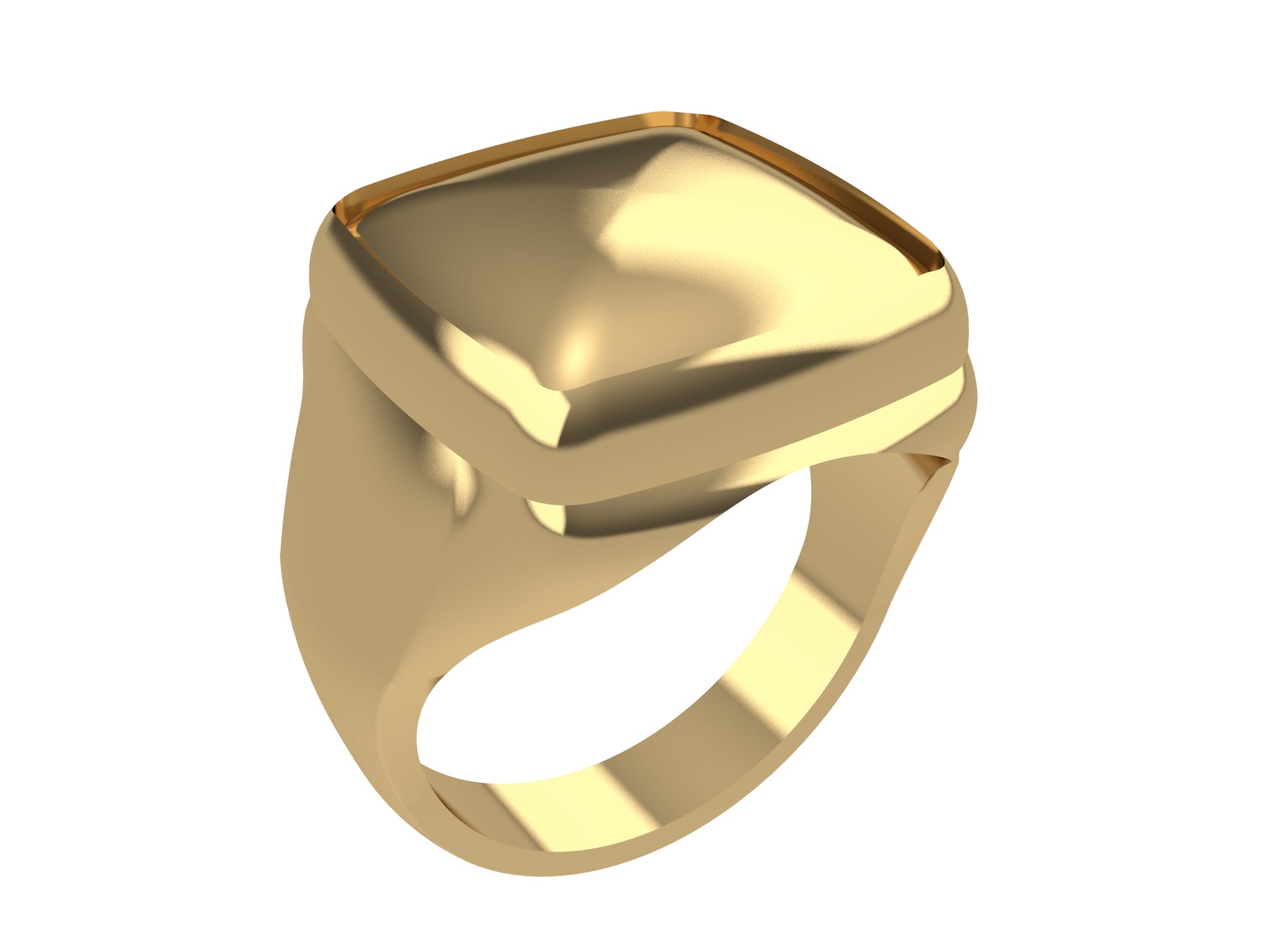 Hit New Style ring, 18K yellow gold. Width of the pattern: 18.0 mm.