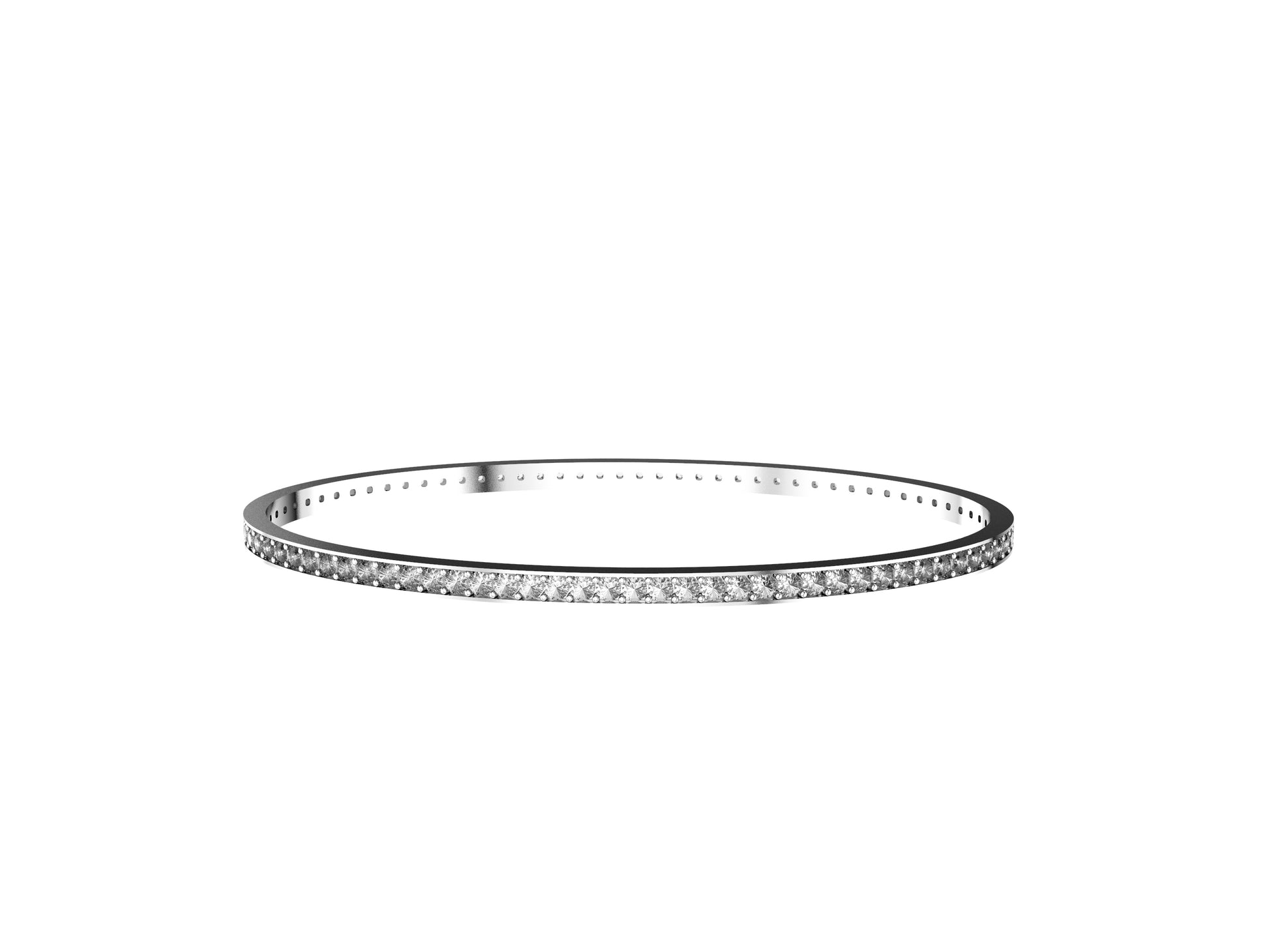 Rainbow bracelet, 18K white gold, set with 88 brilliant-cut diamonds totaling 2.543 carats.