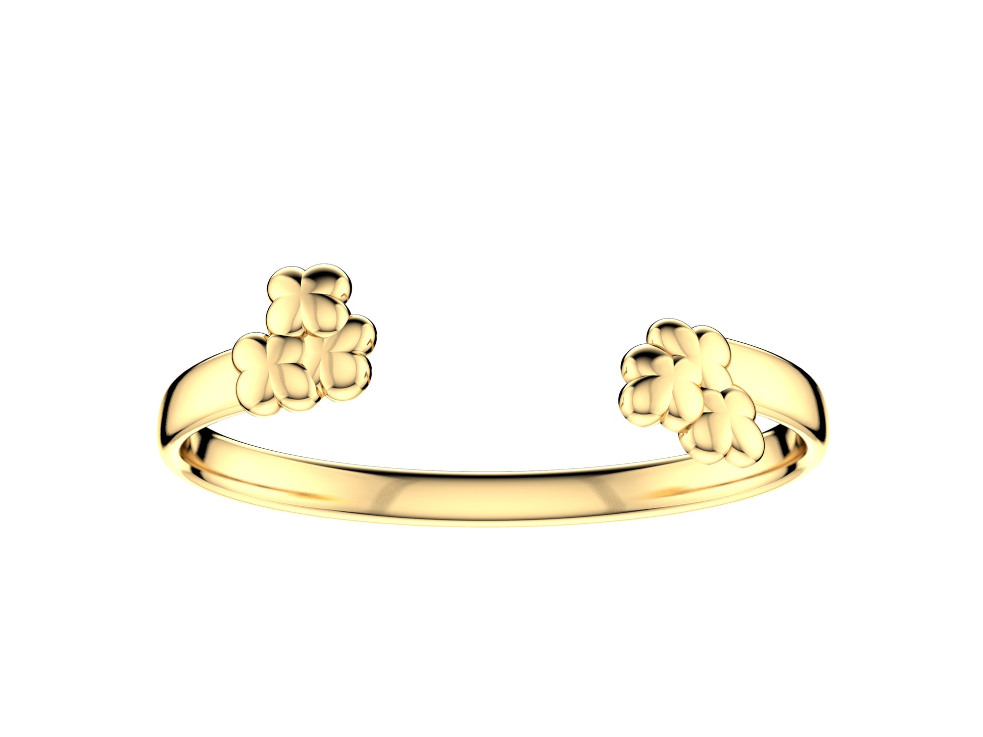 Flower bracelet, 18K yellow gold.