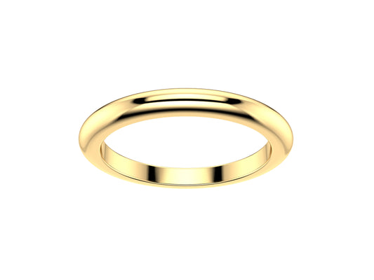 Love wedding band, width 2.0 mm, 18K yellow gold.