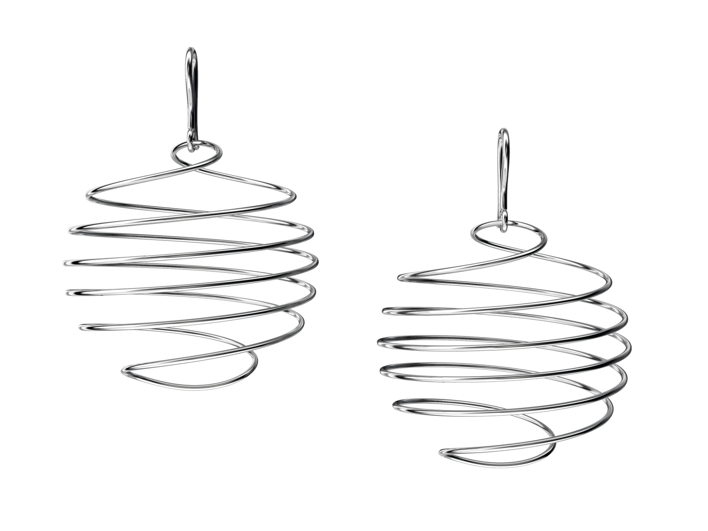 Hit New Style earrings, 925 sterling silver. Inner diameter: 30 mm.