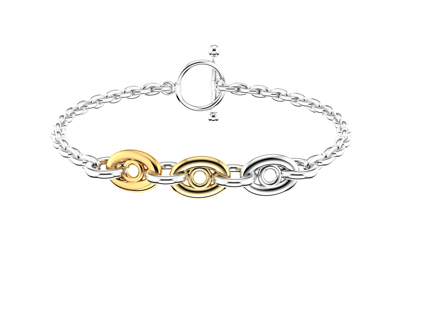 Hit New Style WM bracelet, 18K white gold.