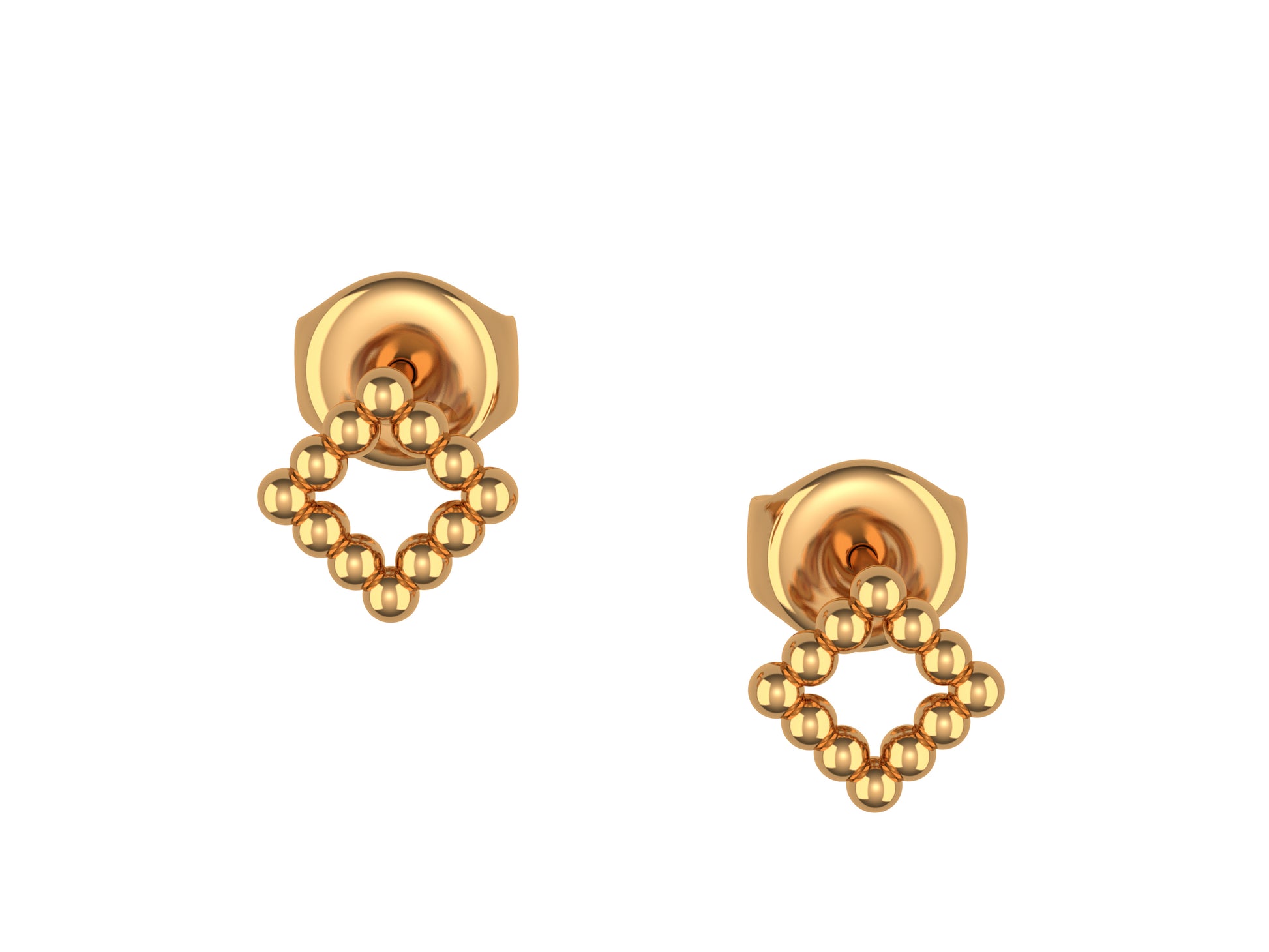  MatiJaro MJ earrings, 18K rose gold. Width: 2.2mm. Inner diameter: 10 mm.