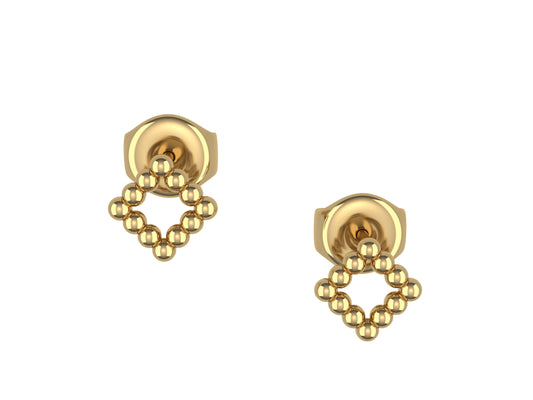  MatiJaro MJ earrings, 18K yellow gold. Width: 2.2mm. Inner diameter: 10 mm.