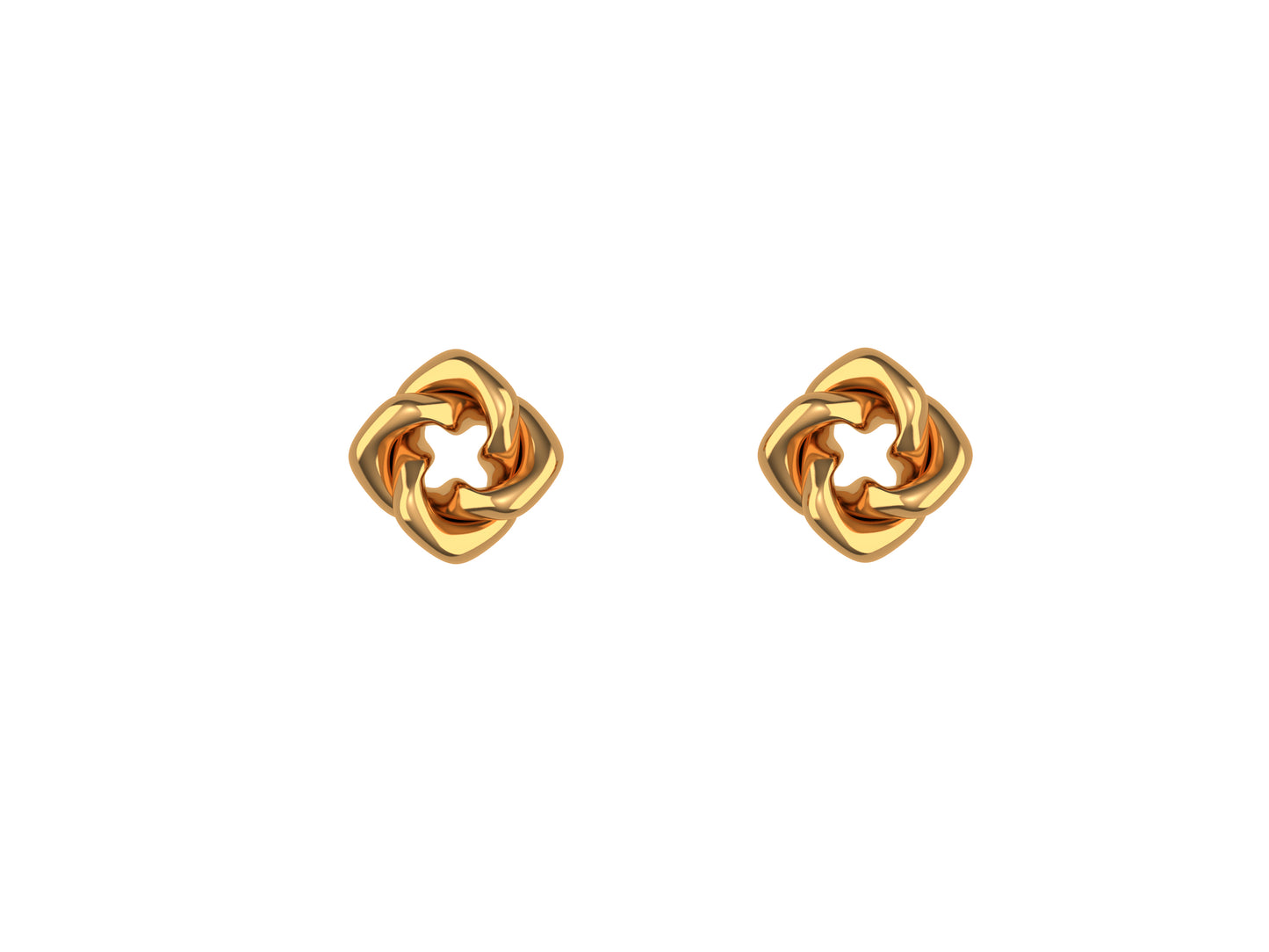 Gemmes De La Divinite earrings, 18K rose gold. Diameter of the pattern: 8.5 mm.