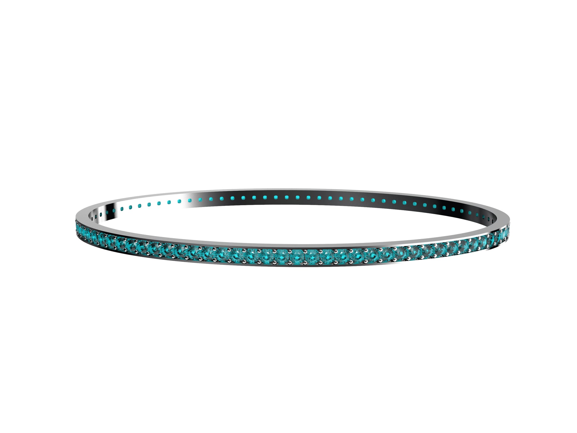 Rainbow bracelet, sterling silver, set with 88 brilliant-cut apatite.