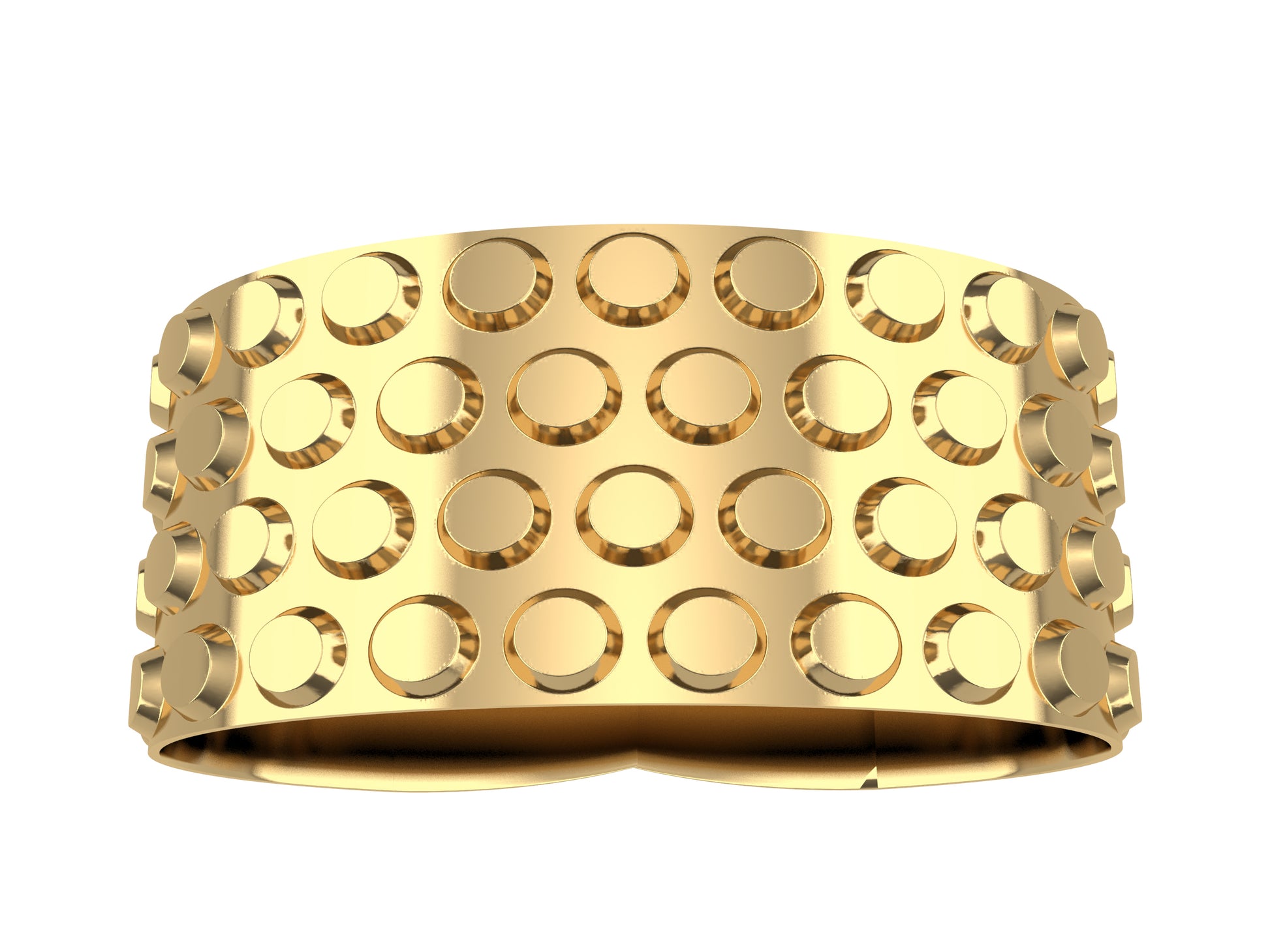 Hit New Style bracelet, 18K yellow gold, set with 2 brilliant-cut diamonds totaling 1 carat. Width: 8.33 mm. 30 mm.