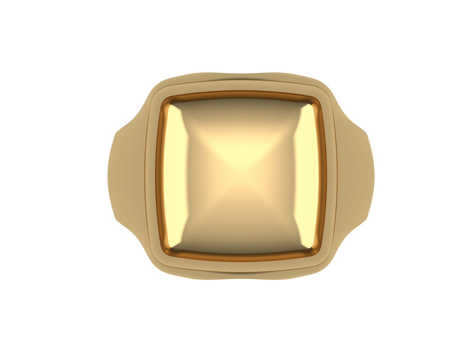 Hit New Style ring, 18K yellow gold. Width of the pattern: 18.0 mm.