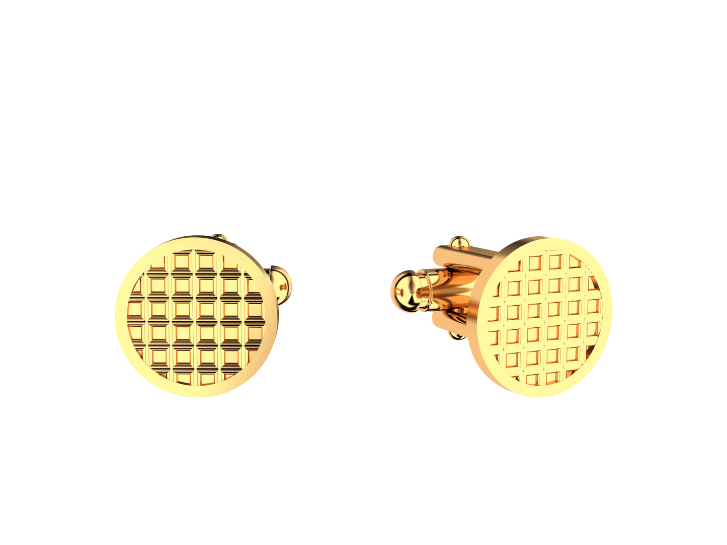 Hit New Style cufflinks in palladium-finished rose gold. Dimensions: 20.5 mm high x 17 mm wide. 