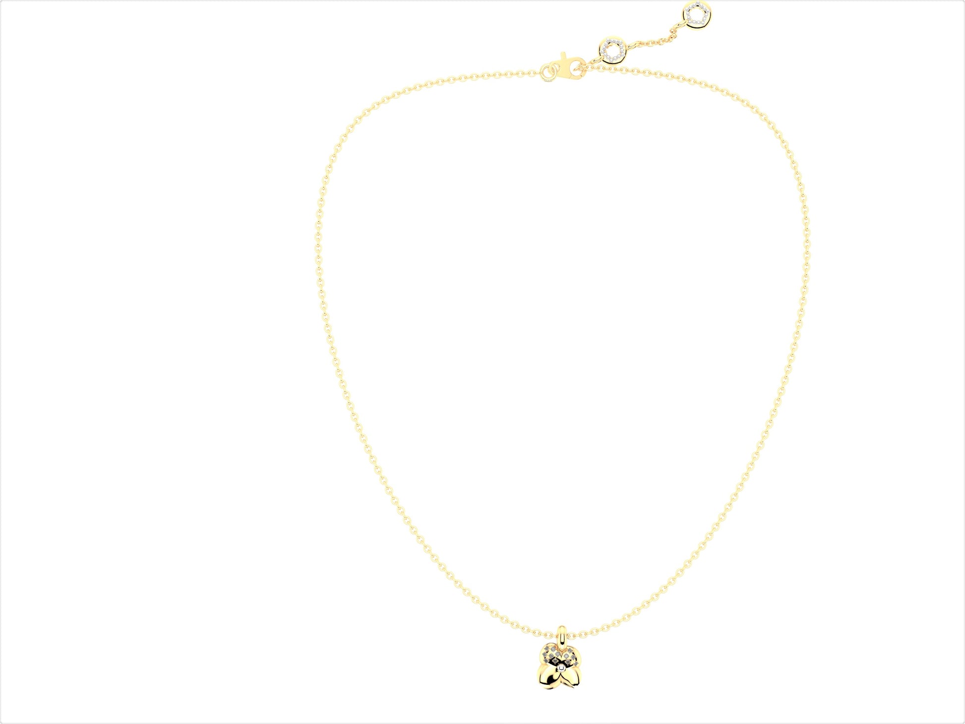 Flores de MatiJaro Flores necklace, 18K yellow gold. Length: 60 – 60.4 cm. Width of the motif: 9 mm. Length of the motif: 9 mm.