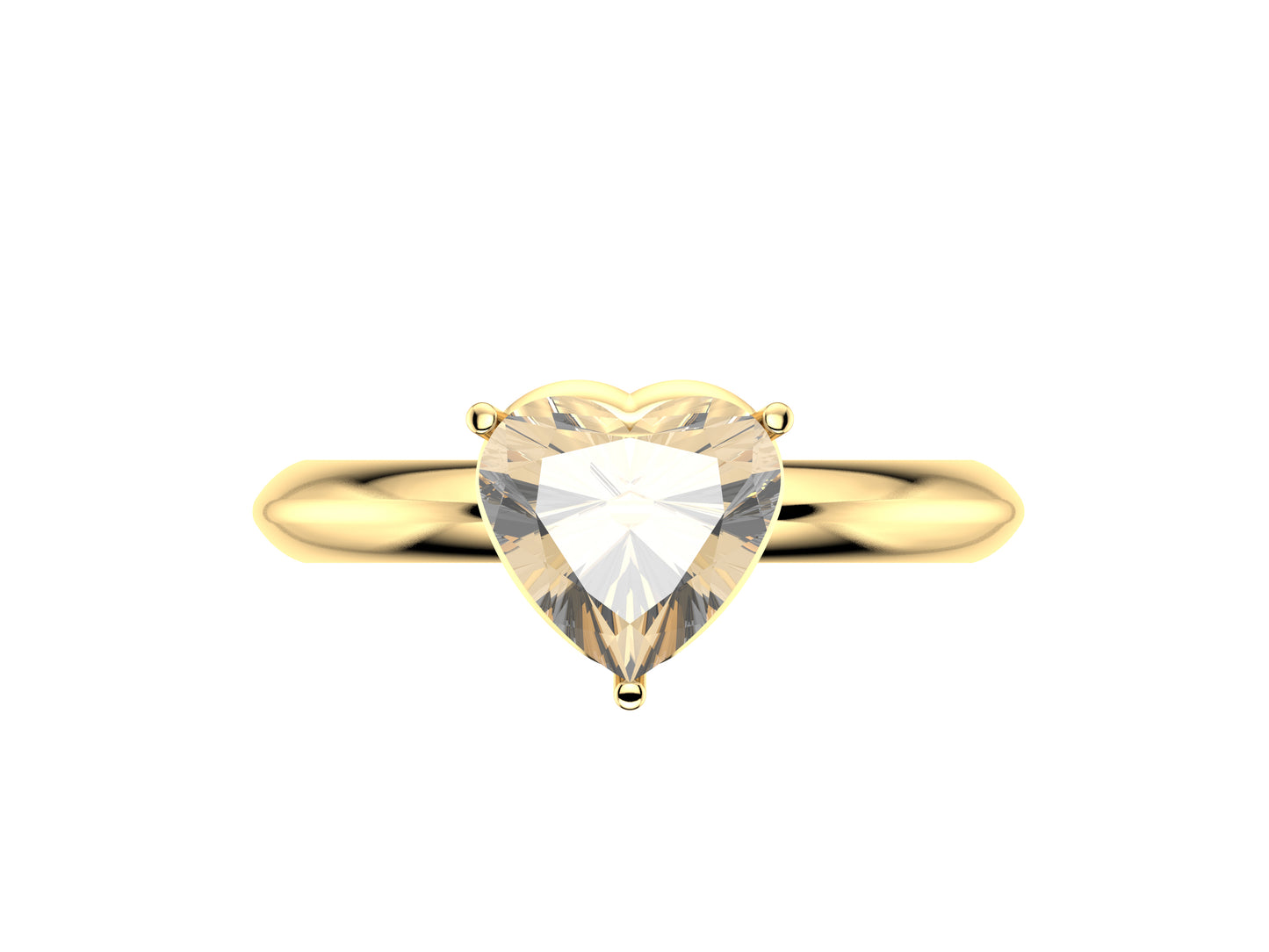 MATIJARO HEART ENGAGEMENT RING, 950‰ yellow gold, set with a heart-cut diamond center stone available from 2.00 to 2.49 carats.