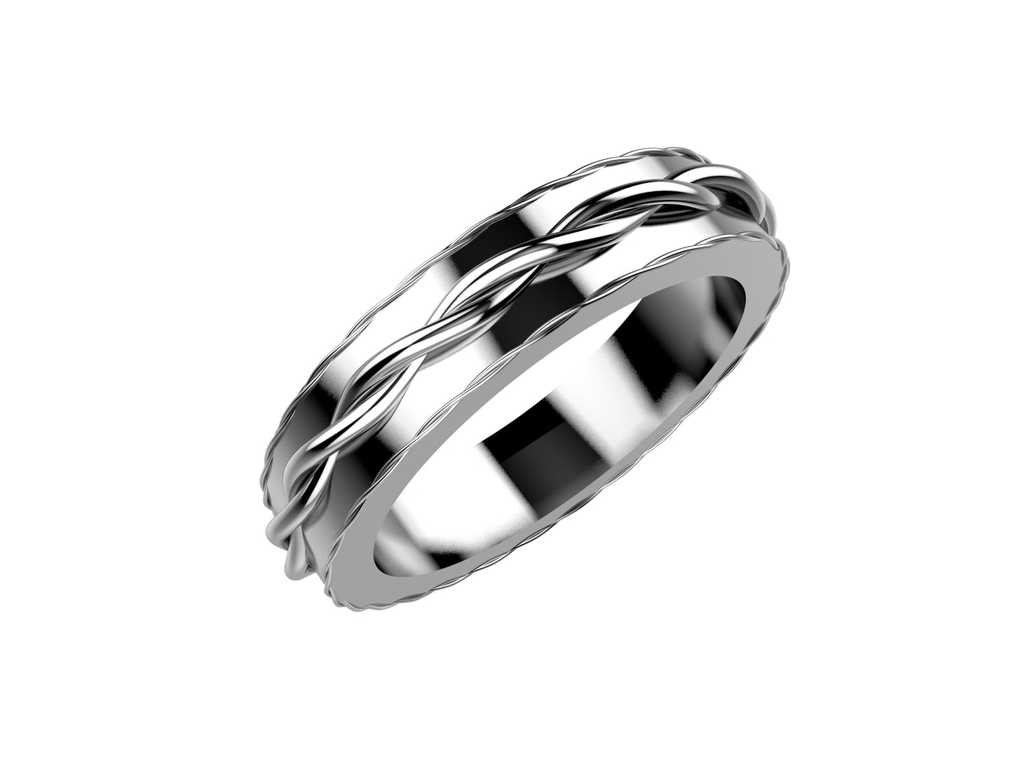 MatiJaro MJ wedding band, width 5.0 mm, platina 950.